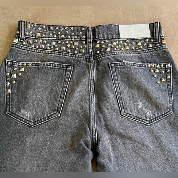 *NWOT* THE KOOPLES NELLY STUDDED GRAY LOW-RISE/CROPPED JEANS - Picture 8 of 12
